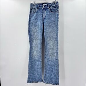 H&M High Rise Flare Jeans Light Wash Size 6